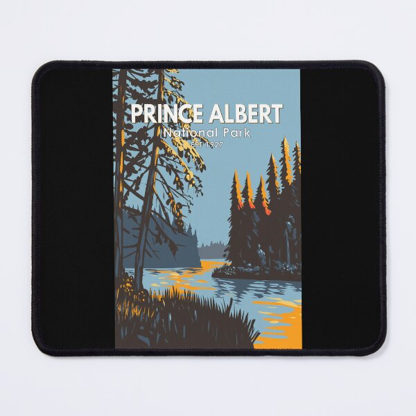 Item preview, Prince Albert National Park Canada Travel Art Vintage designed and sold by KrisSidDesigns.