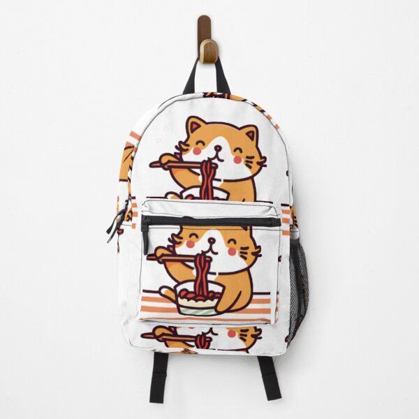 Item preview, Cat Using Chopsticks to Eat Spaghetti designed and sold by HanaiPrint.