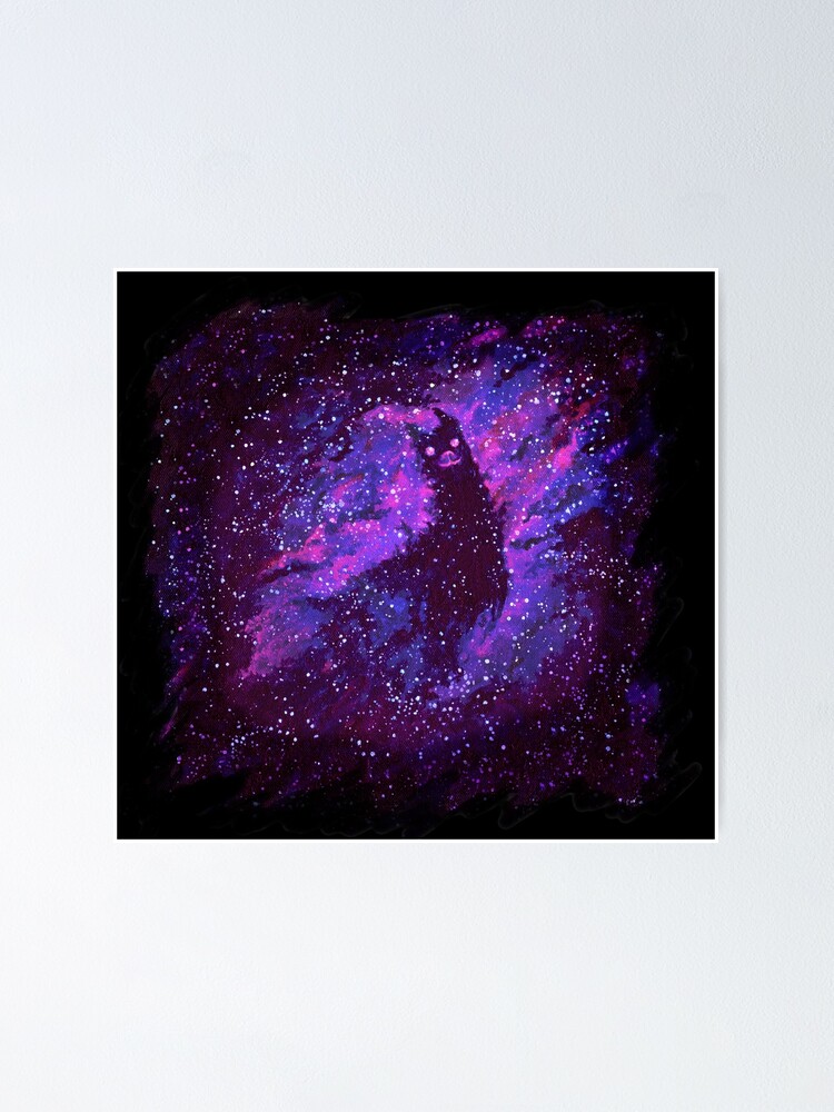 Alternate view of Cosmic Purple Space Llama Poster