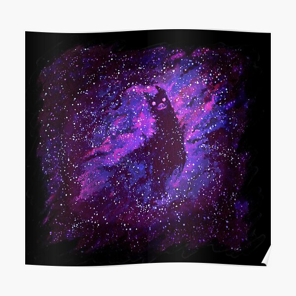 Cosmic Purple Space Llama Poster