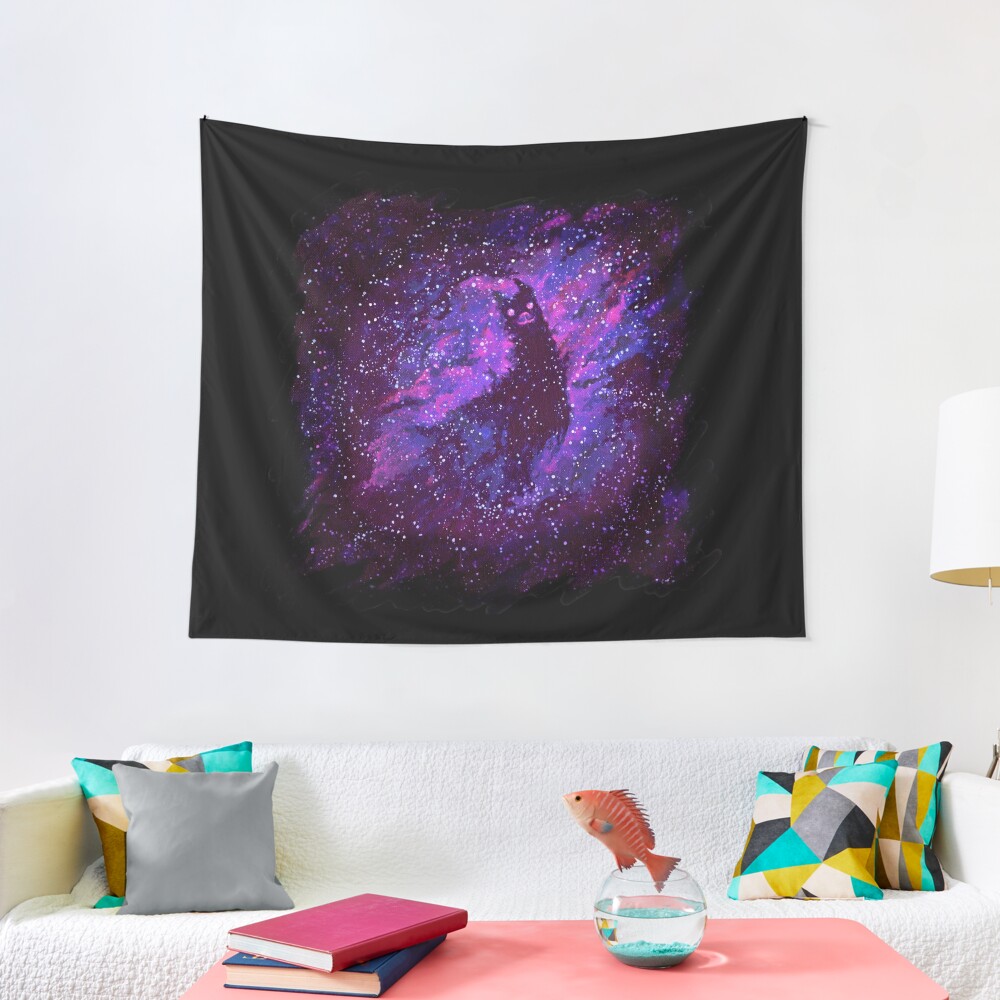 Cosmic Purple Space Llama Tapestry
