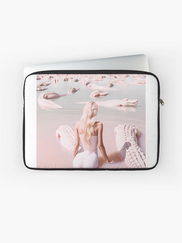 Thumbnail 1 of 2, Laptop Sleeve, Woman with crocodiles designed and sold by alicemonbercomp.