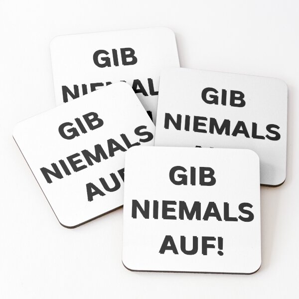 Item preview, Gib niemals auf! | Never give up! | Motivational Quote in German designed and sold by Artistic Designs ⭐⭐⭐⭐⭐.