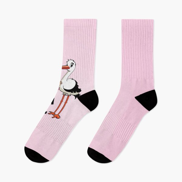 Item preview, It’s a girl “The pink stork and the baby girl” designed and sold by Stef Ringoot, cartoons and illustrations.