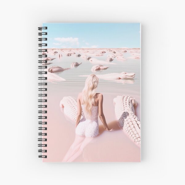Woman with crocodiles Spiral Notebook