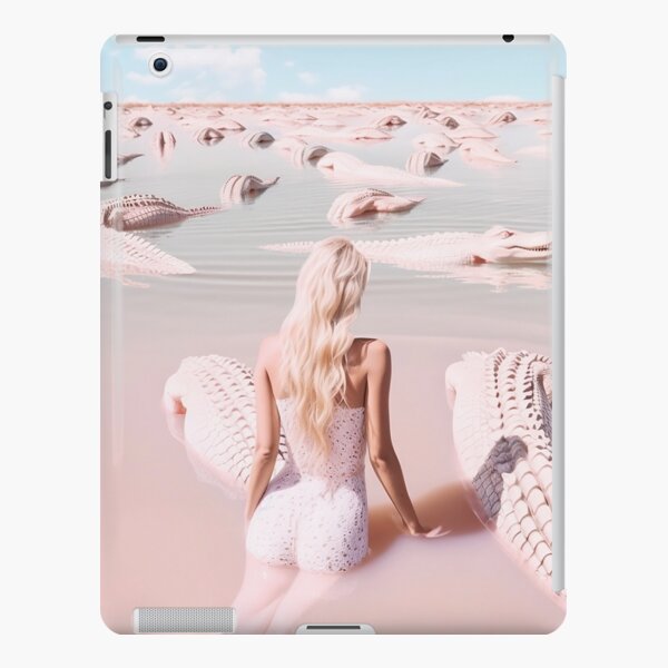Woman with crocodiles iPad Snap Case