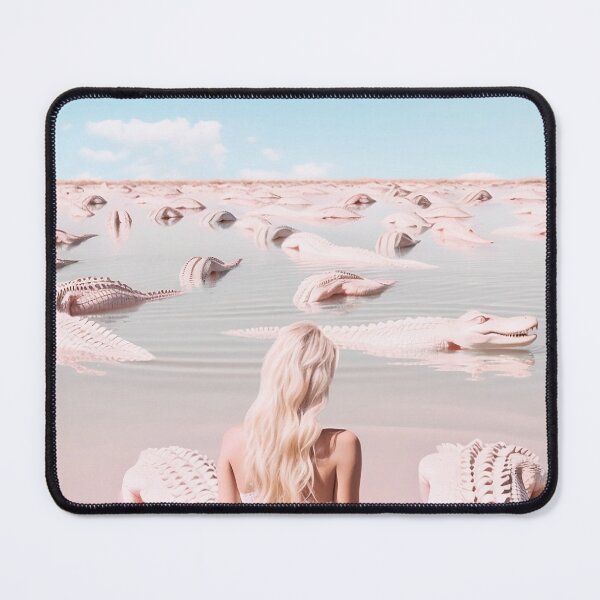 Woman with crocodiles Mouse Pad