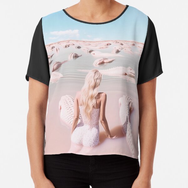 Woman with crocodiles Chiffon Top