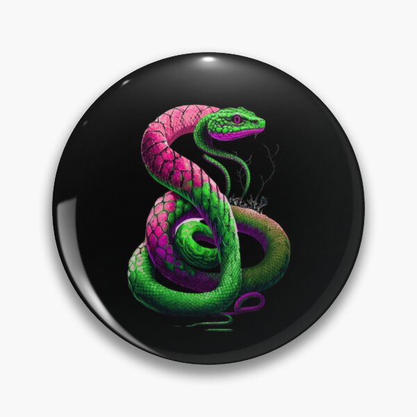 Item preview, colorpop bright vibrant coiled snake designed and sold by LuckyRonin.