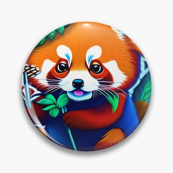 Artikelvorschau, Cute Red Baby Panda Sitting with Leaves on Head #2 entworfen und verkauft von EdeniaArtStudio.