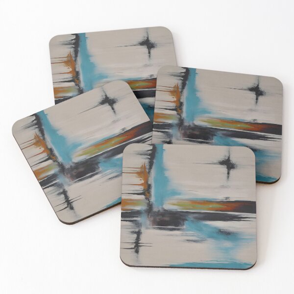 Item preview, Abstract with pop of Orange & blue designed and sold by christineiris.