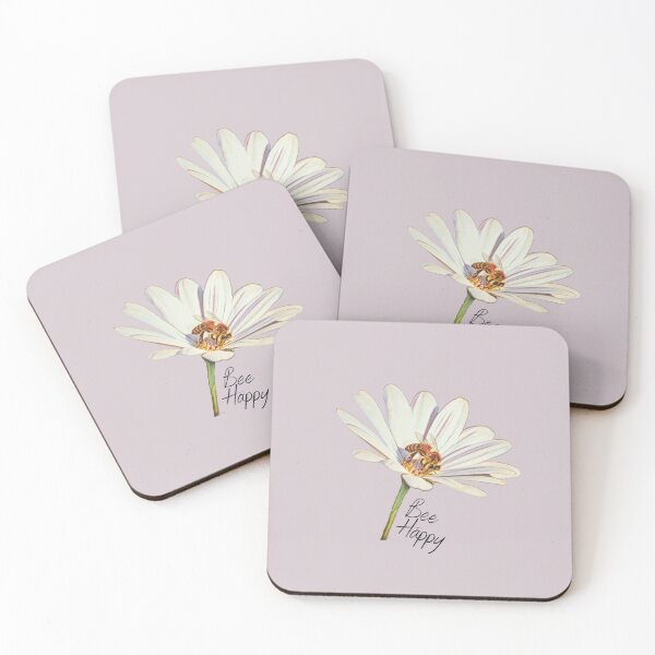 Item preview, Bee Happy flower with bee designed and sold by marcrolandscape.