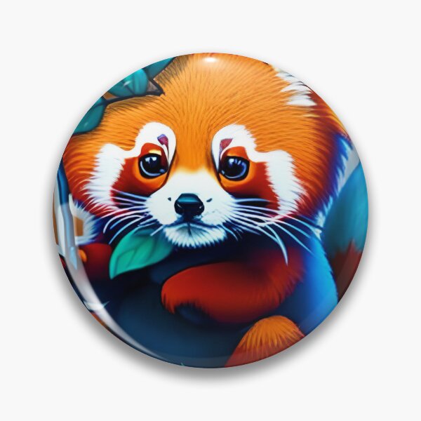 Artikelvorschau, Cute Red Baby Panda Sitting with Leaves on Head #3 entworfen und verkauft von EdeniaArtStudio.