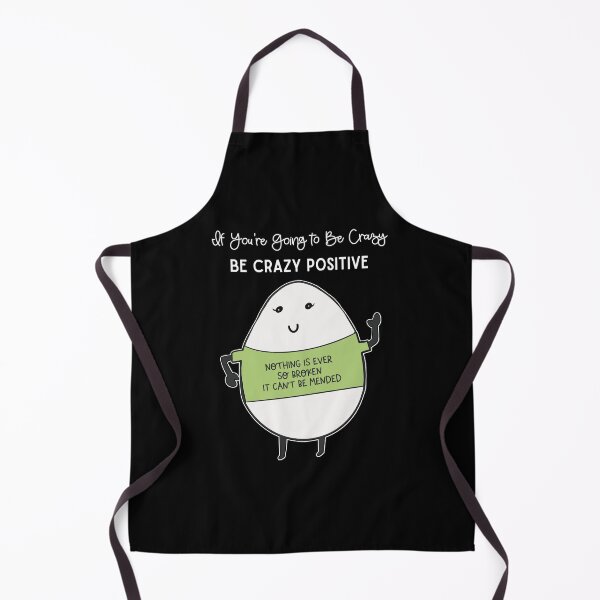 Item preview, Crazy Positivity Cute Kawaii Egg Hope Quote Cartoon designed and sold by Renata Illustrata.