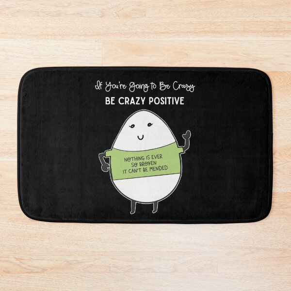 Item preview, Crazy Positivity Cute Kawaii Egg Hope Quote Cartoon  designed and sold by Renata Illustrata.