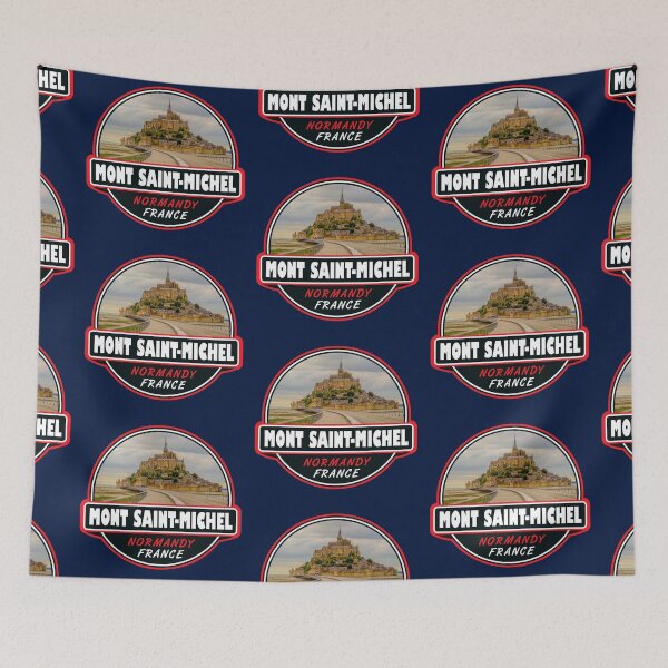 Item preview, Mont Saint-Michel France Travel Art Emblem designed and sold by KrisSidDesigns.