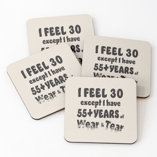Item preview, Age - I Feel 30 with 55+ Black Words designed and sold by Karen Wood.