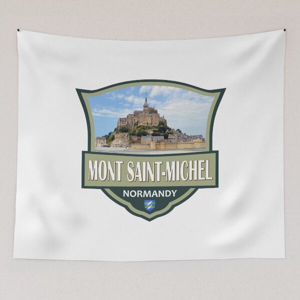 Item preview, Mont Saint-Michel France Travel Retro Badge designed and sold by KrisSidDesigns.