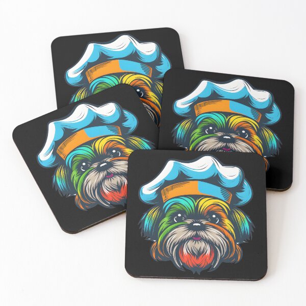 Item preview, Colorful Kawaii Shih Tzu Yorkshire Terrier Shorkie Chef designed and sold by Leonardo Palumbo.