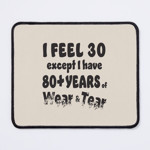 Item preview, Age - I Feel 30 with 80+ Black Words designed and sold by Karen Wood.