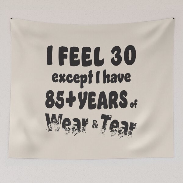 Item preview, Age - I Feel 30 with 85+ Black Words designed and sold by Karen Wood.