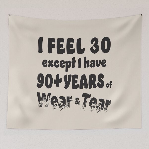 Item preview, Age - I Feel 30 with 90+ Black Words designed and sold by Karen Wood.