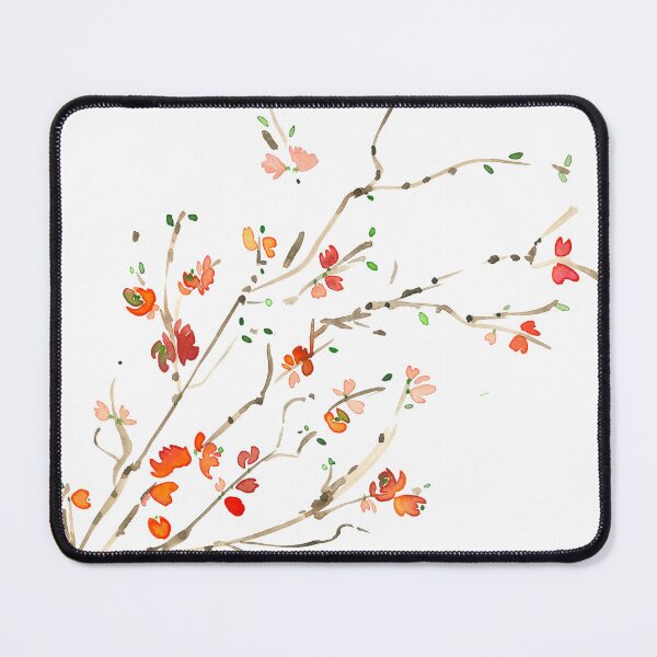Item preview, Quince - Watercolor Orange Flowers designed and sold by PinkBathtubArt.