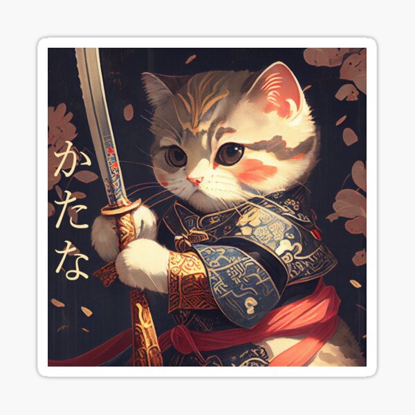 Item preview, catana, katana cat designed and sold by Rosiere Donahue ⭐️ ⭐️ ⭐️ ⭐️ ⭐️.