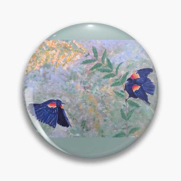 Item preview, Red wing blackbirds in flight designed and sold by Happyvarmints.