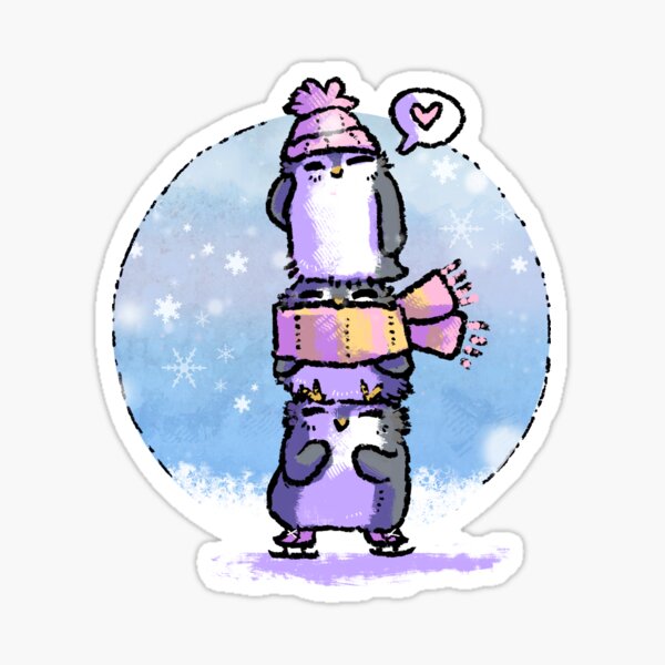 Penguin Stack Sticker