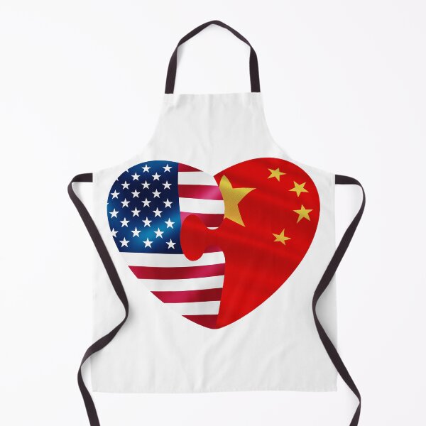 Item preview, Love USA, China, puzzle heart, Sino-American union designed and sold by Ksmith-Style.