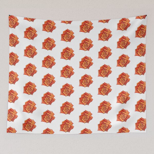 Item preview, Watercolor Orange Rose designed and sold by AquarellChill.