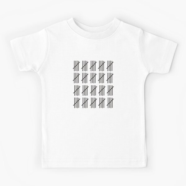 One Hundred Days of School - Tally Mark Design Kids T-Shirt