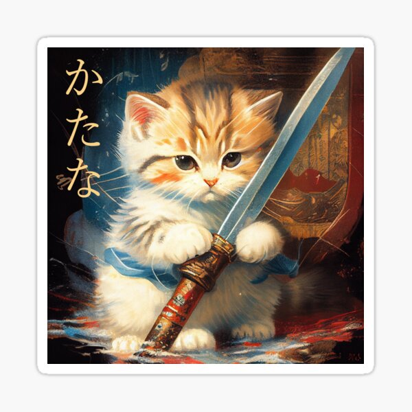 Item preview, catana, katana cat designed and sold by Rosiere Donahue ⭐️ ⭐️ ⭐️ ⭐️ ⭐️.