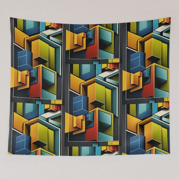 Artikelvorschau, Farbiges geometrisches Muster entworfen und verkauft von G-M-Designs.