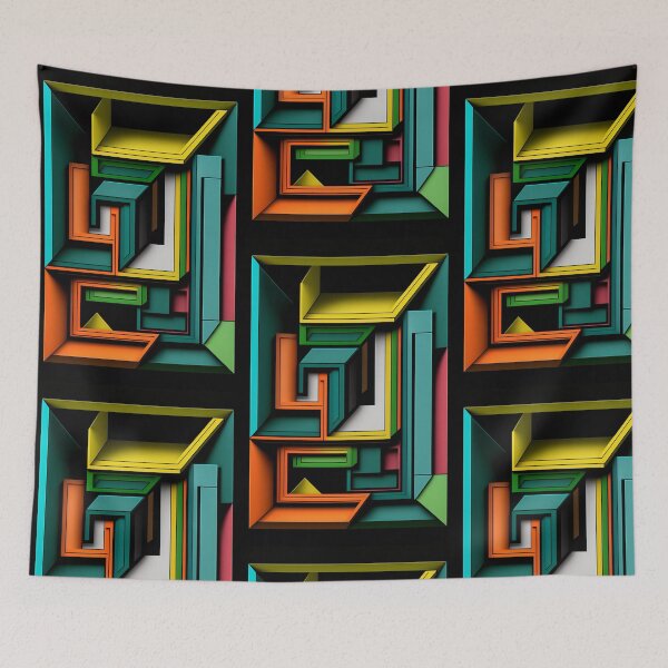 Artikelvorschau, Farbiges geometrisches Muster entworfen und verkauft von G-M-Designs.