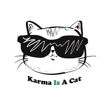 Karma Is A Cat' Vintage Sweatshirt | Inspired by Taylor Swift's Music Black / S