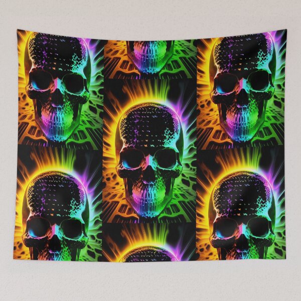 Item preview, Colorful skull designed and sold by Tw1nsAIArt.