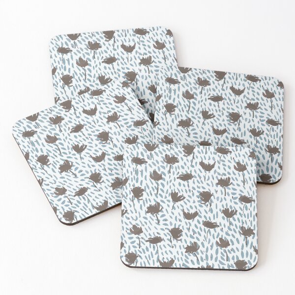 Item preview, Brown lychnis coronaria flowers with blue texture designed and sold by cezidesign.