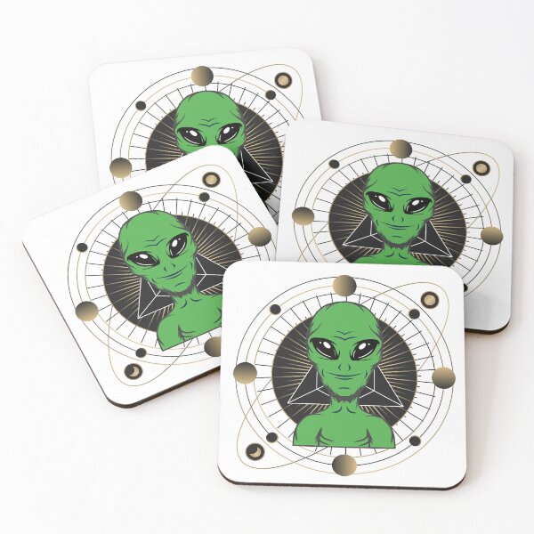 Item preview, Alien with planets in space Cool alien design ideal for all fans of extraterrestrials designed and sold by ReneMM.