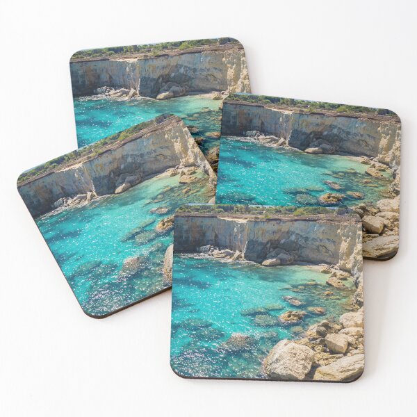 Item preview, Turquoise sea with rocks of Puglia, Italy designed and sold by salarkoshop.