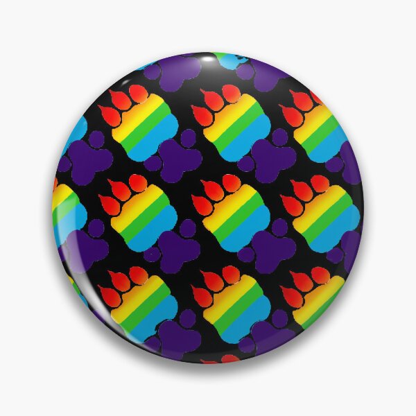Item preview, Rainbow Paw Cat Pattern - Colorful Feline Design designed and sold by funnyhalloween.
