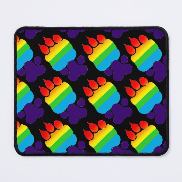 Item preview, Rainbow Paw Cat Pattern - Colorful Feline Design designed and sold by funnyhalloween.