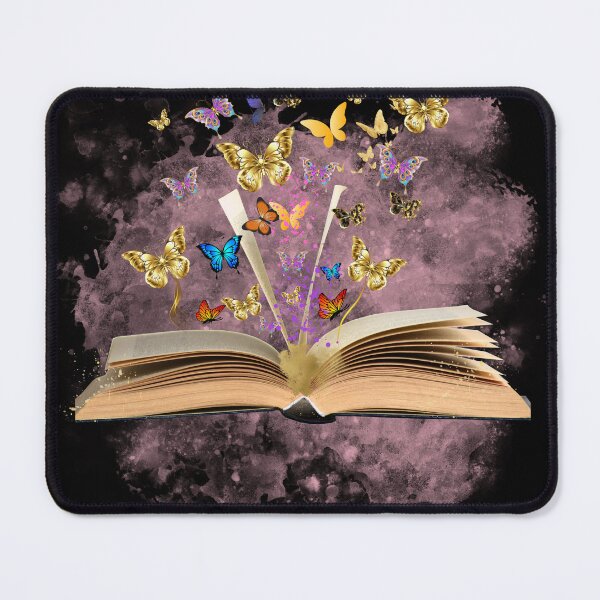 Item preview, Book & Butterflies Burst Design In Pink & Gold designed and sold by MarieSusan.