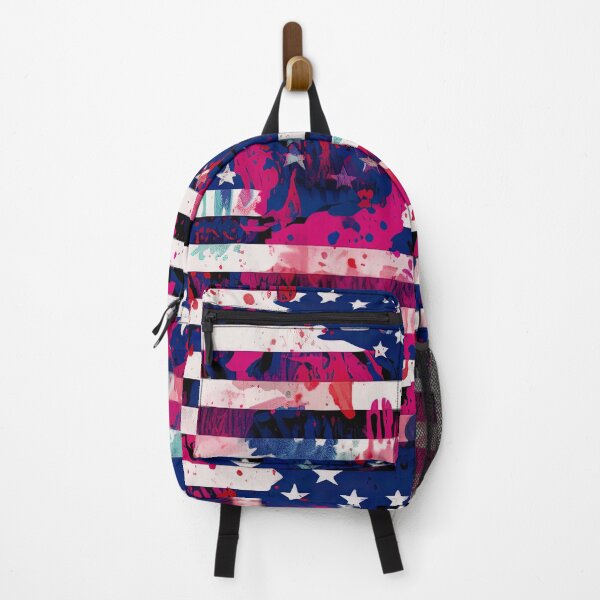 Item preview, American flag fashionable abstract seamless pattern designed and sold by Printellarium.