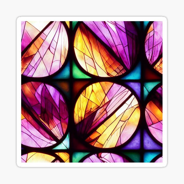 Cracked Stained Glass Stickers for Sale