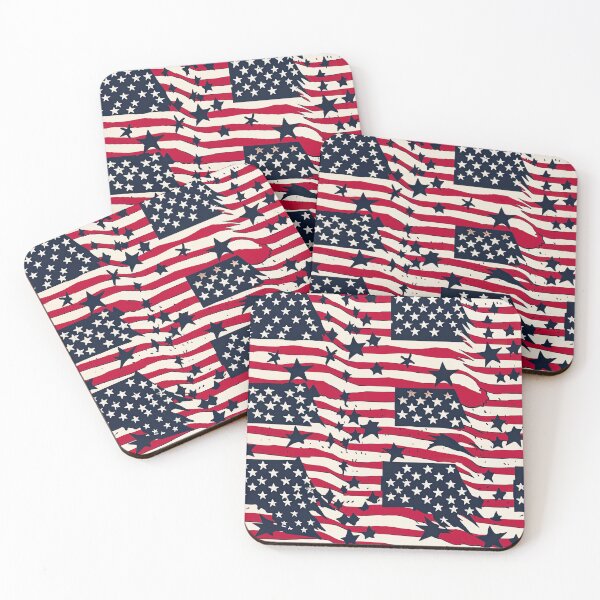 Item preview, American flag fashionable abstract seamless pattern  designed and sold by Printellarium.