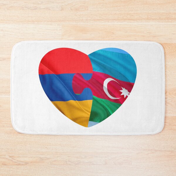 Item preview, Love Armenia and Azerbaijan, puzzle heart, designed and sold by Ksmith-Style.