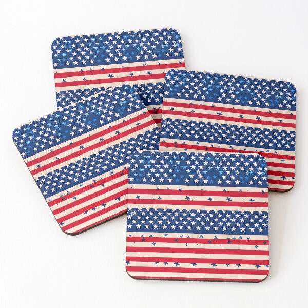 Item preview, American flag fashionable abstract seamless pattern  designed and sold by Printellarium.