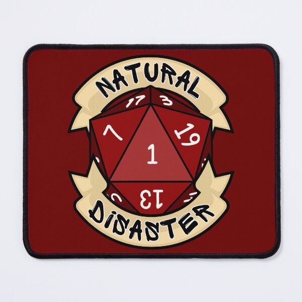 Item preview, Natural Disaster - Natural 1 - Critical Fail - D&D Red Novelty designed and sold by CC's Designs.